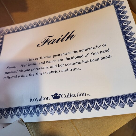 Royalton Collection Pink Angel "Faith" - Painted Porcelain - Picture 3 of 3